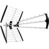 ANFEL 18db Antenna TV tripla Digitale Terrestre UHF 21-48 esterno, con filtro 5G LTE, per Ricezione il segnale Digitale Terrestre DVB-T/T2, Frequenze 470-694Mhz, Lunghezza 105cm, Nero