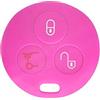 Lage [Portachiave] Guscio per Telecomando Mercedes Benz in Silicone Cover Chiave per Smart 3 tasti (vedere compatibilità nelle foto) ForTwo 450 Roadster Crossblade City Coupe City Cabrio (ROSA)