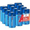 AgfaPhoto Batterie Alcaline PLUS C LR14 1.5V Confezione da 12, Lunga Durata, Ideali per Apparecchi Domestici Lampade Giocattoli e Altro, Prestazioni Affidabili, Conservazione 7 Anni