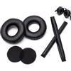 Voarmaks Kit Ricambio Cuscinetti Auricolari Color Arcobaleno per Cuffie, Compatibili con Sennheiser HD25, HD250BT, HD25-ll HD25S, Il HMD25, Coperture in Schiuma (Set Nero)