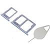 OnlyTech - Cassetto per scheda Dual SIM e scheda di memoria Micro SD, compatibile con Samsung Galaxy J5 2017 SM-J530, colore: Blu