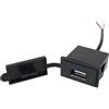 TENYELE Caricabatteria da auto Presa 12/24V Adattatore 2.4A Singolo USB Quadrato Forma Impermeabile Interruttore di Alimentazione Per Protezione di Sicurezza Porta di Alimentazione Convertitore Presa Combo