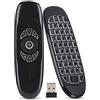 Plyisty Telecomando Portatile Mini Air Mouse, Telecomando Smart TV Telecomando Tastiera Wireless 2,4 Ghz, con Rilevamento del Movimento, Retroilluminazione Colorata, per TV Box, PC, Proiettore