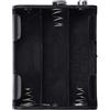 Camisin doppia molla laterale 6 x 1,5 V AA Battery Holder Case Box nero