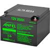 ANFEL Batteria Lead Acid AGM 12V 26Ah al Piombo Ricaricabile Pila Batteria Ermetica Batterie di Ricambio per Bici Scooter Trattorino Tosaerba Carrelli Golf Cars Carrozzina Tagliaerba (26 ah S)