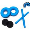 Voarmaks Set di cuscinetti per orecchie color arcobaleno compatibili con custodie in schiuma per cuffie Sennheiser HD25 HD250BT HD25-ll HD25S Il HMD25 (set blu)