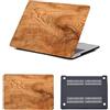 HLAAJJX Custodia per Macbook Pro 13 pollici M1 2022 2021 2020 2019 2018 2017 2016 A1706 A1708 A1989 A2159 A2251 A2289 A2338,Case Cover Rigida Protettivo in Plastica,Grana Del Legno Marrone