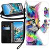 Sunrive Cover Per Asus Zenfone 4 Max ZC520KL, Custodia con supporto di stand e in Pelle artificiale per carte di credito Portafoglio Flip Chiusura Magnetica bumper(Gatto farfalla B1)