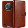 Shantime Custodia Portafoglio in Pelle PU Compatibile con Oukitel G1, Cover con Chiusura Magnetica, Tasche per Carte e Funzione Stand (Marrone)