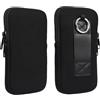 Jlyifan Custodia in neoprene per cellulare, con cerniera, per iPhone 16, 16e, 15, 14, 13, 12, 11, Pro, iPhone SE, X, XS, Samsung Galaxy S25, S24, S23, S22, S21, Pixel 8, 7 (colore nero, M)