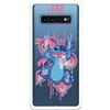 LA CASA DE LAS CARCASAS Custodia per Samsung Galaxy S10 Plus Ufficiale di Lilo & Stitch Stitch Graffiti per proteggere il tuo cellulare. Cover per Samsung in silicone flessibile con licenza ufficiale Disney.