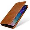 StilGut custodia Samsung Galaxy A6 Plus (A6+) 2018 cover a libro in pelle, case portacellulare apribile con patta rivoltabile, marrone