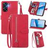 MOJIA Custodia Portafoglio per Oukitel C58 PRO/Oukitel C58, Pelle PU Flip Cover per Telefono con Guscio Interno in TPU, Multifunzione Porta Carte con Cinturino Polso. Rosso