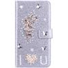 BLOTECH 3D Bling Flip Custodia Portafoglio compatibile con Samsung Galaxy A56 5G Glitter Premium PU Pelle Argenteo Case Caso Guscio Brillantini Brillante Wallet Shell 3D Angeli Caso Cover Galaxy A56 5G