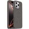 Mixroom - Custodia Cover Case per iPhone 16 PRO Max in Tpu silicone liquido morbido compatibile con MagSafe con cerchio magnetico integrato Grigio C09