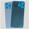 Generico SCOCCA POSTERIORE TELAIO COMPATIBILE PER IPHONE 13 PRO BACK COVER VETRO (BLU - DARK BLUE)
