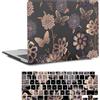 FFBOFFC Custodia per MacBook Air 13/13,6 pollici (M4/M3/M2, modelli 2025-2021 A2681 3240 A3113), Caso Rigida in Plastica e Copritastiera, ideale per Lavoro e Viaggi, 1360 Giardino di fiori dorati