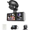 SIUKE Car DVR 1080P DVR Dash Camera Fotocamera anteriore e interna e posteriore Registratore di guida Schermo da 2 pollici Supporto Dashcam Visione notturna Registrazione in loop Blocco con un tasto