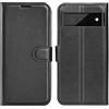 JIUNINE Cover per Google Pixel 7, Custodia Libro in Pelle Sintetica Portafoglio Case Flip Antiurto [Slot per Schede] [Chiusura Magnetica] Compatibile con Google Pixel 7, Nero