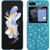 BLOTECH Cover Brillantini per Samsung Galaxy Z Flip 6 Backcover Glitter Ultra Sottile Bling Custodia Silicone Morbido TPU Shockproof Coperture Bumper Soft Custodia Lucciante per Samsung Galaxy Z Flip 6,Blu