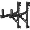 Pronomic Coppia di Supporti da Parete WSM-1 per casse PA e HiFi (2 pezzi nel set, adatti per casse con flangia da 35 mm, angolo regolabile su 3 livelli, robusti, in metallo) nero