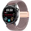 GIOPUEY Cinturini Compatibile con Realme Watch S2, Cinturino in Morbido Nylon Intrecciato [Unisex] [Traspirante] - Purple