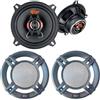 Generico KIT SET PER SP AUDIO SP-5.25C 2 altoparlanti coassiali a 2 vie da 13 cm 130 mm 5,25, da 100 watt rms e 200 watt max, impedenza 4 ohm, sensibilità 85 db, per auto, a coppia + griglie omaggio