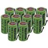 Electron 10X Batteria Pila NI-MH SC 3300mAh 3.3Ah 1,2V con lamelle linguette a saldare per pacchi batterie trapani torce allarmi