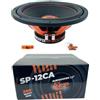 Generico KIT SET PER SP AUDIO SP-12CA, 1 subwoofer da 30 cm 300 mm 12 di diametro, 300 watt rms 600 watt max, 4 ohm, 92,1 db spl, singola bobina, per auto, 1 pezzo + accessori omaggio