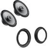 Superauto hi-fi Superauto-hifi Hertz LINEA UNO Altoparlanti coassiali da 165 mm X165 (220 W) + supporti casse Compatibile con Mercedes CLASSE A e CLASSE B Predisposizione anteriore