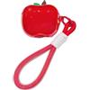 PIQIUZC Custodia divertente a forma di mela per AirPods Pro 3 (2025), custodia protettiva antiurto con design a forma di mela, per AirPods Pro di terza generazione, con ciondolo (B)