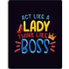 Cyanbone Piccolo tappetino per mouse per mouse e computer portatile, con citazioni ispiratrici Lady Boss, grazioso accessorio da scrivania per le donne, 14 x 17,8 cm