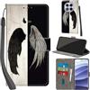 Haninsuze Cover per Xiaomi Redmi Note 14 Pro/Note 14 Pro Plus 5G Custodia Cover Pelle Libro Portafoglio con Porta Carte Magnetica Protezione Antiurto Cuoio Flip Case Custodia, ala