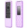 Fintie - Custodia per telecomando Samsung Smart SolarCell 2024 2023 TM2360F/TM2361F/TM2360E/TM2361E BN59-01436A BN59-01432A BN59-01432J, leggera, antiscivolo, in silicone antiurto, viola fosforescente