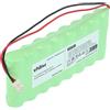 vhbw batteria sostituisce Visonic 100729, GP180AAH8BMX, 103-300672, GP130AAH6BMX, 0-9912-G per sistema d'allarme (2000mAh, 9,6V, NiMH)