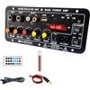 Chavisenty Scheda Amplificatore con Audio Ottico Bluetooth AMP USB Radio FM Lettore TF Subwoofer Audio DIY per Auto Domestica (Spina UE)