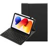 YKWXSC Custodia Tastiera per Xiaomi Redmi Pad 2 Pro 12,1 Pollici, QWERTY Staccabile con Collegamento Bluetooth Tastiera, Nero