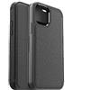 OtterBox Cover per iPhone 12 mini Strada, resistente a shock e cadute fino a 2 metri, vero cuoio, 2 slot carte di credito, testata 3x vs norme MIL-STD 810G, Nero