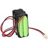 Akkuman.de Akkutechnik vom Fachmann Batteria per luci di emergenza adatta a Beghelli 415390000 NiMH 7,2 V 600 mAh con cavo e spina da 200 mm