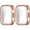 MGUEIAO [2 Pack Compatibile con Huawei Watch Fit 4 PRO per Cover,Custodia in Morbido Silicone di Gel AntiGraffio in TPU,Anti-Graffio Protettiva Case-Oro Rosa