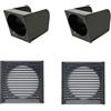 Generico Porta Casse Altoparlanti Box colore NERO (senza altoparlanti) per montaggio Stereo autoradio Specifiche (NON ORIGINALI) COMPATIBILI con Panda modello 141 prodotte dal 1986 al 2003-2072N