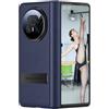 TECSHINE Custodia del Cellulare per HONOR Magic V5, Cover per Telefono in Pelle per Magic V 5, Protezione Cerniera del Telefono -Blu