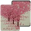 NagpintS Custodia sottile per Kindle Paperwhite 5a/6a/7a generazione, prima del 2018 (versione 2012-2017, modello Ey21 e Dp75Sdi) - Cover protettiva in pelle premium con ciliegio rosa/riattivato automatico