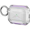 AKABEILA Custodia per AirPods Pro 3 Custodia di ricarica con moschettone AirPods Pro 3 2025 Trasparente Carino Colore Clash Soft TPU Case Cover AirPods Pro 3a generazione