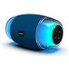 Blaupunkt MP3915-591 - Altoparlante Bluetooth a LED, 14 W, colore: Trasparente/Blu