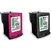 Mehrwegtoner MWT Cartuccia d'inchiostro compatibile con HP 652 DeskJet Ink Advantage 2135 sostituisce 652C CMY Color
