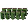 Electron 10x Batteria ricaricabile Ni-Mh 1/2 A 1,2V 1000mAh con linguette lamelle terminali a saldare per pacco pacchi batteria lampada di emergenza 1/2A 2/3A 2/3AF 2/3 A AF 29x17mm 17x29mm