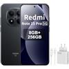 XIAOMI REDMI Note 15 Pro 5G Smartphone 8+256GB, Schermo 6,83 1.5K AMOLED, MediaTek Dimensity 7400-Ultra, Fotocamera da 200MP, Batteria da 6580mAh, Nero, Included 67W Charger