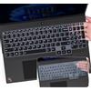 DAMMOMKO 2 coperture per tastiera per laptop da gioco Lenovo Legion 5/7/9 2023-2025 (Gen 8/9) da 15,6/16 pollici, Legion Pro 7 7i 9 9i (Gen 8/9), impermeabile e antipolvere, nero+trasparente