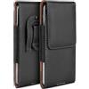 moex Plug Case compatibile con Motorola Moto G15 Custodia con clip per cintura, marsupio in pelle vegana, custodia a portafoglio pieghevole - nero